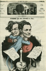 आंद्रे गिल (1840-1885), फ्रांसीसी कार्टूनिस्ट और एफ. पोलो, "" L'Eclipse" के निदेशक। गिल द्वारा "" L'Eclipse" में कवर, 24 जुलाई द्वारा एंड्रयू गिल
