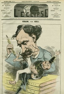Amedee de Noe dit Cham (1818-1879), फ्रांसीसी कार्टूनिस्ट द्वारा कार्टून। गिल द्वारा "" L'Eclipse"" में कवर करें, दिसम्बर 27 द्वारा एंड्रयू गिल