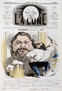 गुस्ताव कोर्टबेट द्वारा कार्टून - 09/06/1867 के "ला लुने"" में आंद्रे गिल (1840-1885) द्वारा चित्रण द्वारा एंड्रयू गिल