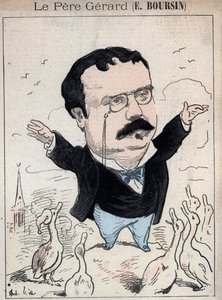 Elphege Boursin (1836-1891) पत्रकार, राजनीतिक निबंधकार, पत्रों का आदमी और इतिहासकार - "लेस होम्स डी'टुडे" में आंद्रे गिल द्वारा कार्टून, पेरिस द्वारा एंड्रयू गिल