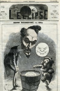 हेनरी रोशफोर्ट (1831-1913), फ्रांसीसी पत्रकार, लेखक और राजनीतिज्ञ। गिल द्वारा "" L'Eclipse" में कवर करें, नवंबर २१ द्वारा एंड्रयू गिल