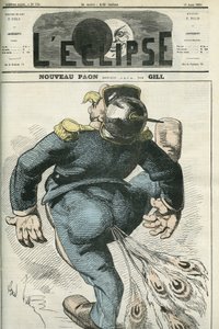 न्यू पीकॉक, विलियम I (1797-1888) का कार्टून, फ्रेंको-प्रुशियन युद्ध के विजेता। गिल द्वारा "" L'Eclipse" में कवर करें, अगस्त २१ द्वारा एंड्रयू गिल