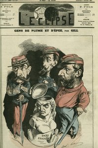 कलम और तलवार के लोग: लुई लियोन फेदरबे (1818-1889), फ्रांसीसी सेना, केमिली क्रेमर (1840-1876), फ्रांसीसी जनरल और फिलिप टूसेंट जोसेफ बोर्डोन (1821-1892), चिकित्सक और सेना। गिल द्वारा "" L'Eclipse" में कवर, 8 अक्टूबर द्वारा एंड्रयू गिल