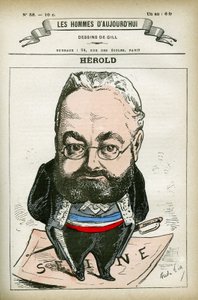 फर्डिनेंड हेरोल्ड का पोर्ट्रेट (1828-1882), फ्रांसीसी राजनीतिज्ञ। गिल, पेरिस का कैरिकेचर। द्वारा एंड्रयू गिल