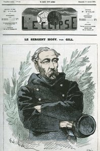 सार्जेंट इग्नेस हॉफ (1836-1902), सैनिक, प्रशिया के खिलाफ 1870 के युद्ध के नायक। गिल द्वारा "" L'Eclipse" में कवर, जनवरी 19 द्वारा एंड्रयू गिल
