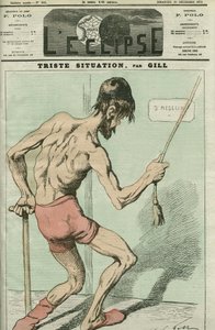 दुखद स्थिति, "एक अच्छे संविधान" की तलाश में एक बीमार व्यक्ति का व्यंग्य। गिल द्वारा "" L'Eclipse" में कवर, 21 दिसंबर द्वारा एंड्रयू गिल