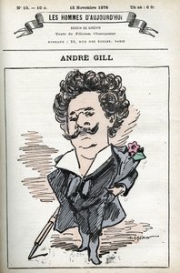आंद्रे गिल (1840-1885), फ्रांसीसी कार्टूनिस्ट और चित्रकार का स्व-चित्र। "आज के आदमी" में कार्टून द्वारा एंड्रयू गिल
