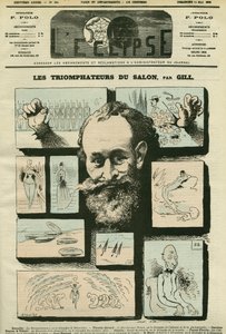 सैलून के विजयी, या अनुपस्थिति की विजय एडौर्ड मानेट (1832-1883), फ्रांसीसी चित्रकार द्वारा। गिल द्वारा "" L'Eclipse" में कवर करें, मई १४ द्वारा एंड्रयू गिल