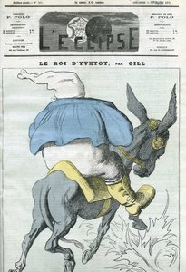 एडोल्फ थियर्स (1797-1877), फ्रांसीसी राजनेता द्वारा कार्टून, यवेटोट का राजा गिल द्वारा "" L'Eclipse" में कवर, 9 नवंबर November द्वारा एंड्रयू गिल