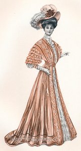 एक एडवर्डियन महिला की कैटलॉग चित्रण, c1908 द्वारा आंद्रे और बेपहियों की गाड़ी