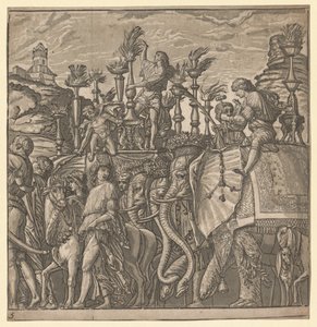 जूलियस सीज़र की विजय: हाथियों को ले जाने वाली मशालें, 1593-99।
