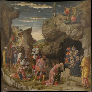 एपिफेनी उफिजी ट्रिप्टिच उफ्फी ट्रिप्टिच, केंद्रीय पैनल, सीए 1463-1464 द्वारा एंड्रिया मेंटेग्ना