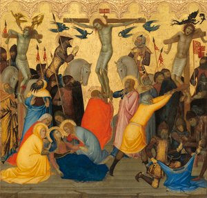 Crucifixion, c.1380 (लकड़ी के पैनल पर अंडा तापमान और सोने की पत्ती)