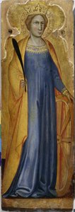 सेंट कैथरीन, c.1400 (चिनार की लकड़ी पर तड़का)