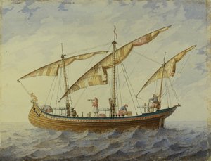 ए। एडम, 1863 द्वारा बैले कोर्सेर के लिए स्टेज डिजाइन
