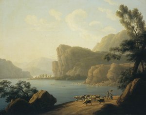 1817 में साइबेरिया में सेलेंगा नदी का दृश्य