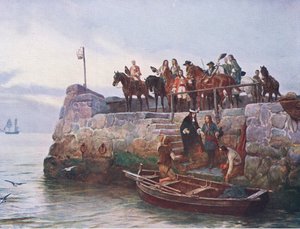 द लॉस्ट कॉज़: बॉयन 1690 की लड़ाई के बाद जेम्स II की उड़ान, 'भूमि और समुद्र पर ब्रिटिश युद्ध' से चित्रण