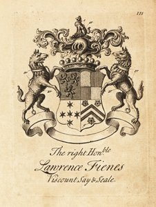 राइट ऑनरेबल लॉरेंस फिएन्स, 5 वें विस्काउंट साय और सेले (1690-1742) के हथियारों का कोट द्वारा एंड्रयू जॉनसन
