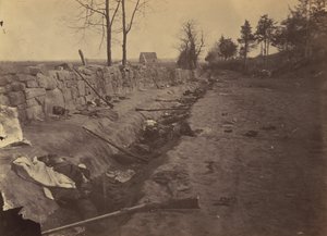 स्टोन वॉल, फ्रेडरिक्सबर्ग का रियर, रेबेल डेड के साथ, 3 मई, 1863।