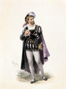चार्ल्स गुनोद (1818-1893) द्वारा ओपेरा "" फॉस्ट "" में फॉस्ट की भूमिका में बस्से, कॉलिन। ए मॉर्टन द्वारा ड्राइंग। 19 वीं सदी।