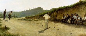 कटोरे का खेल, एंजेलो मोरबेली द्वारा 1885, कैनवास पर तेल द्वारा एंजेलो मोरबेली
