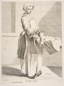 मछली विक्रेता, 1738।