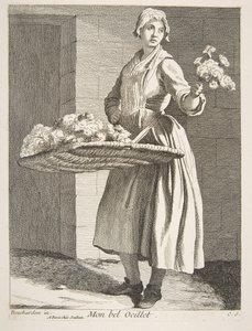 फूल विक्रेता, 1738।
