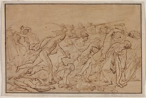 काहिरा के विद्रोह के लिए अध्ययन द्वारा Anne-Louis Girodet de Roucy-Trioson