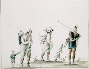 भारतीय परिवार, c.1807 (कागज पर पानी के रंग का)