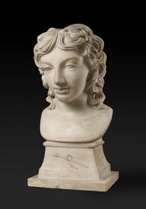 Bacchus के चरित्र में राजकुमार हेनरी लुबोमिरस्की का वक्ष चित्र, 1787 (कैरारा मार्बल)