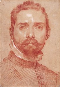 "" ल्यूट प्लेयर Giulio Mascheroni का पोर्ट्रेट "" (ल्यूट प्लेयर Giulio Mascheroni का पोर्ट्रेट) हैनिबल कार्रेसी का रक्त (Carrache) (1560-1609) ca 1594 अल्बर्टिना, वियना द्वारा एनीबेल कार्रेसी