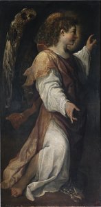घोषणा का दूत, विस्तार (कैनवास पर तेल, c.1587) द्वारा एनीबेल कार्रेसी