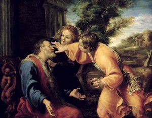 यंग टोबियास ने अपने ब्लाइंड फादर को ठीक किया, c.1600 द्वारा एनीबेल कार्रेसी