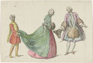 ब्लैक पेज मोड्स डे फ़ेवियर-मार्स 1729 मर्क्यूर डी फ़्रांस (श्रृंखला शीर्षक) के साथ सुंदर पुरुष और महिला द्वारा गुमनाम