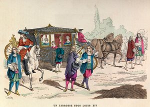 एक कोच, 17वीं शताब्दी में राजा लुई XIV का शासन - एक कोच, राजा लुई XIV का शासन - निजी संग्रह द्वारा अनाम अनाम