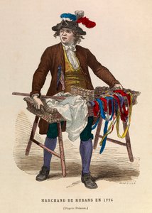 1774 में एक रिबन डीलर/1774 में रिबन विक्रेता - निजी संग्रह द्वारा अनाम अनाम