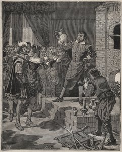 बर्नार्ड पालिसी (1510-1589), फ्रांसीसी विजयी सेरामिस्ट, ओवन से तामचीनी के अपने पहले टुकड़े निकालता है। एडॉल्फे बिटार्ड द्वारा 1880 से "लेस आर्ट्स एट मेटियर्स इलस्ट्रेस" में उत्कीर्णन। द्वारा अनाम अनाम
