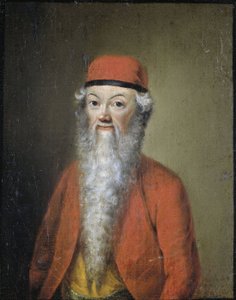 जीन-इटियेन लियोटार्ड का कैरिकेचर, c.1752-1800 (पैनल पर तेल) द्वारा अनाम अनाम