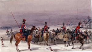 Cossacks काफिले निर्वासित - बेनामी - 1831 - कागज पर जल रंग - 13,9x24,3 - निजी संग्रह द्वारा अनाम अनाम