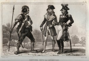 कन्वेंशन के तहत वेशभूषा। 1859 से "" ले मोंडे में उत्कीर्णन। सबसे दूरस्थ समय से लेकर आज तक सभी लोगों का इतिहास ”। एमई डे लॉस्टलॉट-बाचौए (लॉस्टलॉट बचौ) द्वारा। निजि संग्रह। द्वारा अनाम अनाम