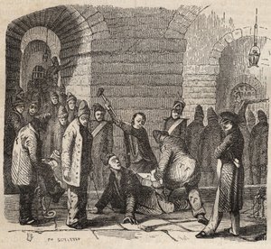 19वीं सदी में रोशफोर्ट बैगन में युग्मन। पियरे ज़ैकोन (1817-1895) (कोलोनिया पेनेल - पेनल कॉलोनी) द्वारा "उनके निर्माण से लेकर आज तक के दोषियों का इतिहास" (1877) में उत्कीर्णन। निजि संग्रह। द्वारा अनाम अनाम