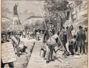 फ्रांस में चुनाव अवधि के दौरान प्रदर्शन। 20/08/1893 को "" ले पेटिट पेरिसियन "" में उत्कीर्णन। द्वारा अनाम अनाम