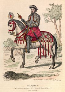 राजा फ्रेंकोइस I (१४९४ - १५४७) का घुड़सवारी चित्र - फ्रांस के राजा फ्रांसिस प्रथम का घुड़सवारी चित्र (१४९४ - १५४७) - निजी संग्रह द्वारा अनाम अनाम