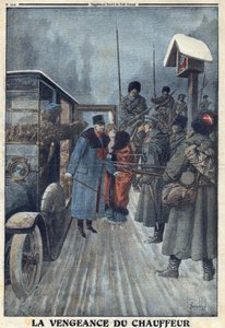 प्रथम विश्व युद्ध 1914-1918 (युद्ध 14-18)। अपने ड्राइवर द्वारा निंदा, जो अपने दुर्व्यवहार का बदला लेना चाहता था, ऑस्ट्रियाई जनरल स्कारबोनोविच को एक रूसी शिविर में कैदी बना लिया गया है। 20/02/1916 को "" ले पेटिट जर्नल "" में। निजि संग्रह द्वारा अनाम अनाम