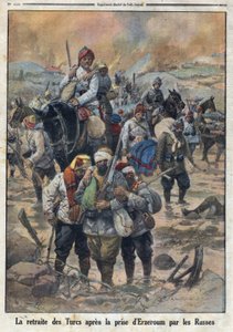 प्रथम विश्व युद्ध 1914-1918 (युद्ध 14-18)। रूसियों द्वारा एरज़ेरम लेने के बाद तुर्कों का पीछे हटना। 27/02/1916 को "" ले पेटिट जर्नल "" में। निजि संग्रह द्वारा अनाम अनाम