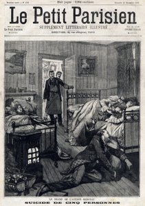 पेरिस में एवेन्यू मार्सेउ में पांच आत्महत्याएं। 11/21/1897 को "" ले प्यूट पेरिसियन "" में। निजि संग्रह द्वारा अनाम अनाम