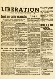 जर्मन बलों के खिलाफ फ्रांसीसी प्रतिरोध - आंदोलनों का प्रतिरोध एक व्यवसाय जर्मन - गुप्त समाचार पत्र - नवंबर 1941 की मुक्ति - प्रतिरोध आंदोलन का गुप्त समाचार पत्र मुक्ति-सूद द्वारा अनाम अनाम