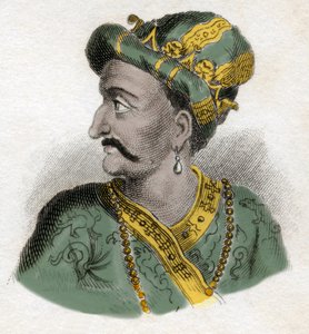 ग्रैंड मुगल (मोगोल या मुगल) (शायद औरंगजेब (1618-1707), जिसे आलमगीर के नाम से भी जाना जाता है) (अबू मुजफ्फर मुहिउद्दीन मुहम्मद औरंगजेब आलमगी) - 19वीं सदी की नक्काशी - मिलानी द्वारा अनाम अनाम