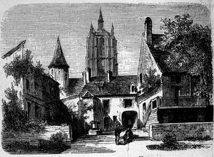 पॉल स्कार्रोन (1610-1660), फ्रांसीसी लेखक द्वारा ला मैसन औ मैंस। 19वीं सदी की नक्काशी। द्वारा अनाम अनाम