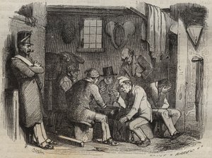 19वीं सदी में रोशफोर्ट बैगन में फोरकैट्स का भोजन। पियरे ज़ैकोन (1817-1895) (कोलोनिया पेनेल - दंड कॉलोनी) द्वारा "उनके निर्माण से लेकर आज तक दोषियों का इतिहास" (1877) में उत्कीर्णन। निजि संग्रह। द्वारा अनाम अनाम